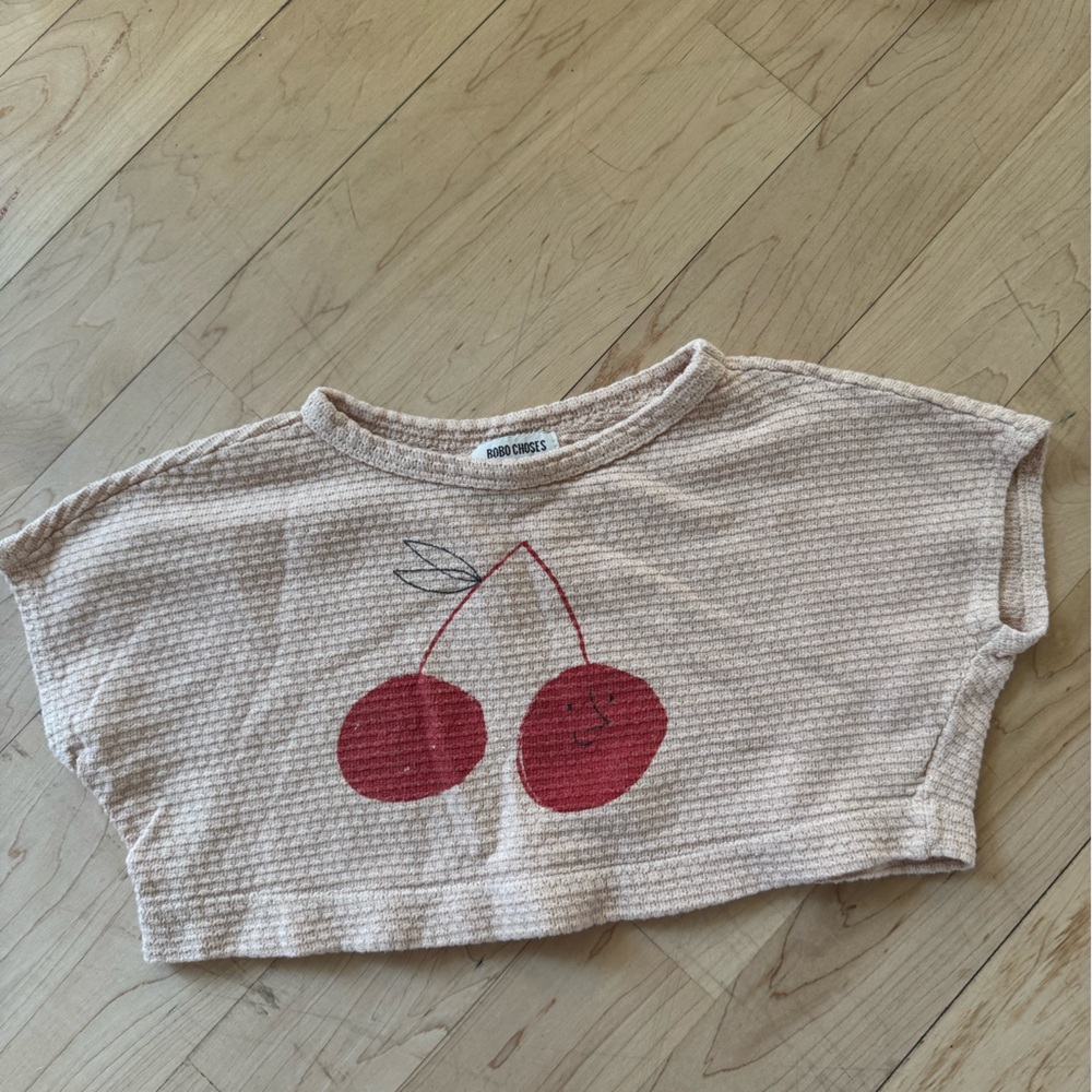 Bobo Choses Cherry Cropped Sweatshirt